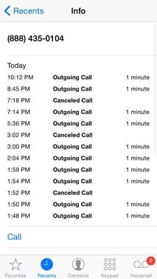 My call log