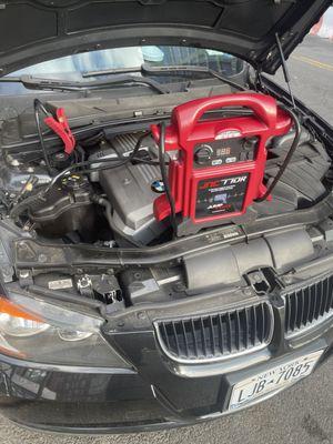 BMW  with low voltage battery