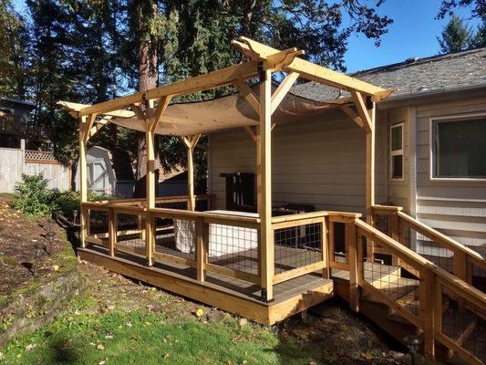 Trex decking with cedar Patio