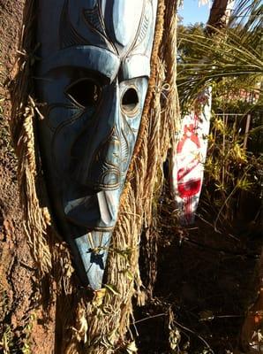 Mask at the hut