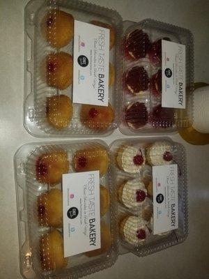 Upside down pineapple cupcakes, Henny colada cupcakes and mini strawberry cheesecakes!!!