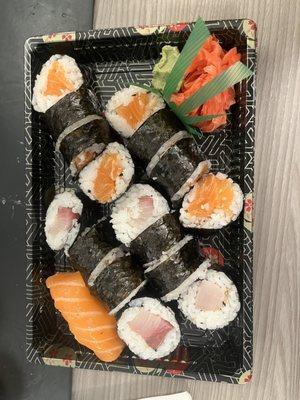 Salmon Maki and Yellow Tail Maki