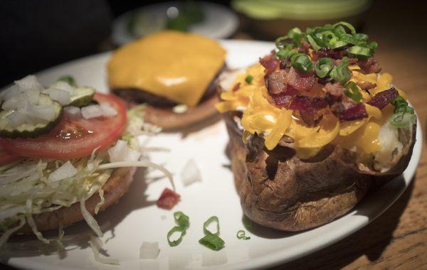 Instead of fries, you can have an awesome baked potato!