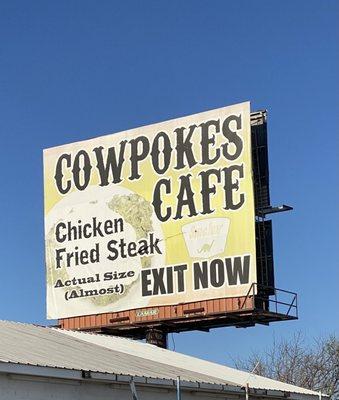 Giant sign right on I40