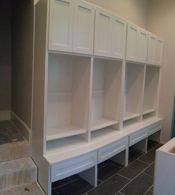 Storage cabinets in-house locker room