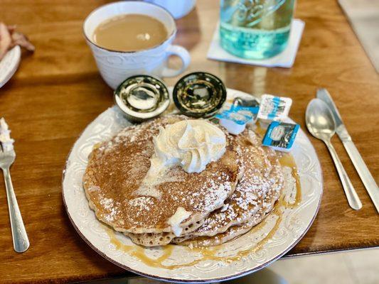 Cinnamon roll pancakes!