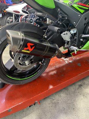 Full exhaust system akrapovic exhaust 2023 KAWASAKI ZR10R