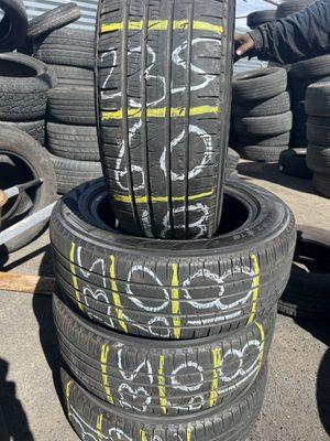 Set of used tires