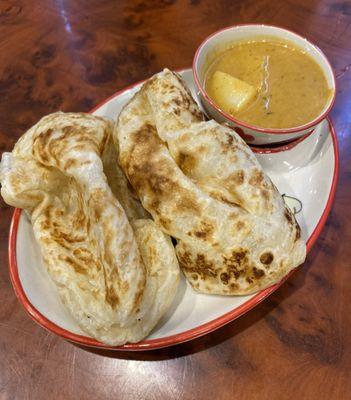 Roti with vegan curry