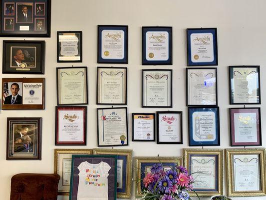 Awards Wall