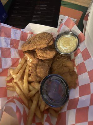 Chicken tenders and fries