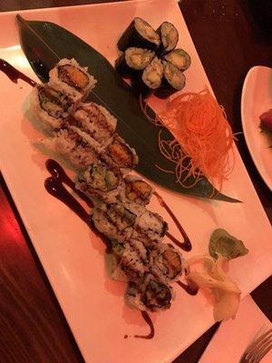 Avocado, avocado tempura, and sweet potato!