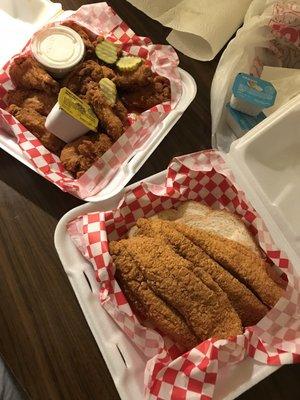 Catfish and wings