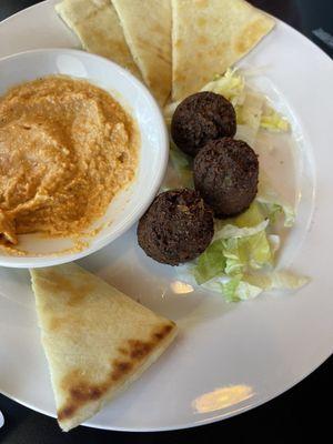 Falafel and hummus