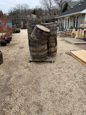 Whiskey Barrel planter