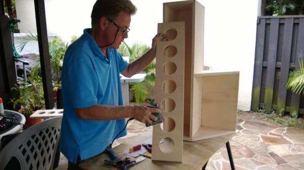 Custom Corner Cabinet Wine Rack