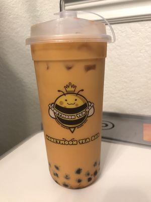 Thai tea with boba is a must get.