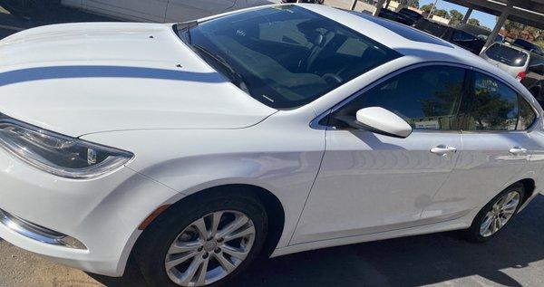 2017 Chrysler 200 in for side swipe.