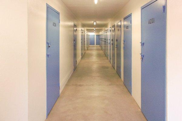 self storage units hallway