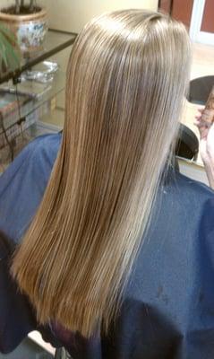 After the Brazilian blowout treatment.