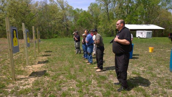 Personal protection drills on the range