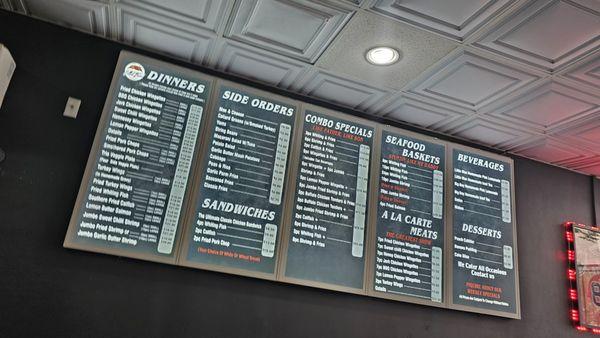 Menu board