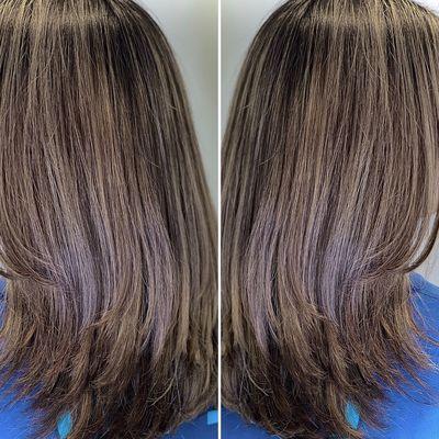 Balayage/highlights/haircut and style