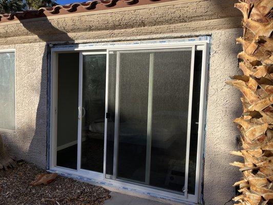 New sliding door install