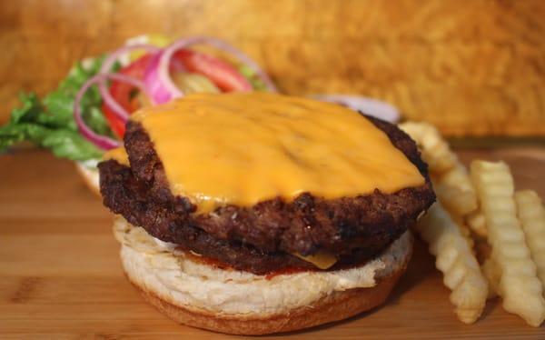 Char-Broiled Double Burger: Double the meat, double the deliciousness!