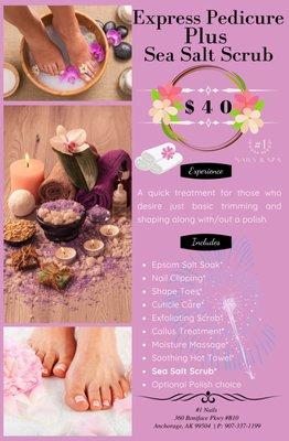 Express Pedicure Plus Sea Salt scrub