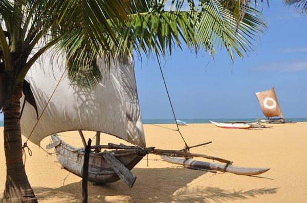 On the beach in Sri Lanka