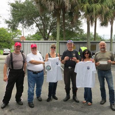 The Gold Coast Beemrs raffle winners at their quarterly luncheon.