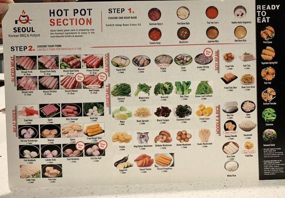 Menu Hot Pot