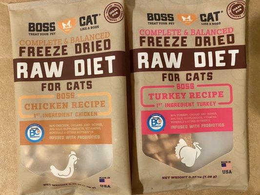 Boss Cat ‍ Complete & Balanced Freeze Dried Raw Diet sample packs