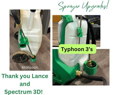 Sprayer Upgrades thanks to Lance and his team at Spectrum 3D!