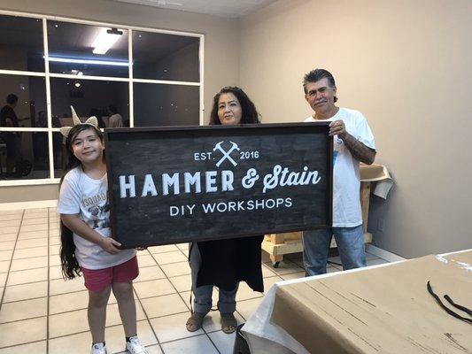 Welcome to Hammer & Stain Phoenix - a DIY paint and sip workshop studio!