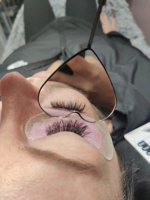 Fluffy hybrid lashes