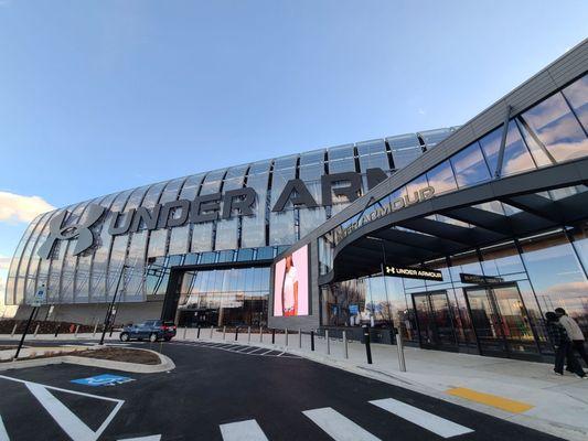 front of the new Under Armour complex / Brand House in Baltimore.