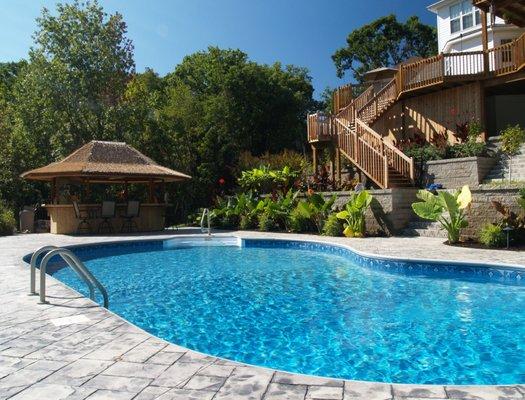 Beautiful pool we built in 2006!  Don't you wish you had this in your backyard!  Give us a call and we can give you a quote o...