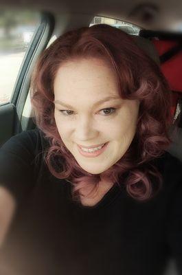 On my way to a photoshoot after Mehri beautifully colored and styled my hair!