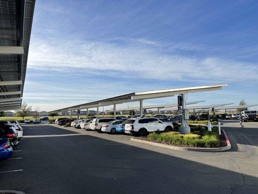 Shaded Solar panel parking