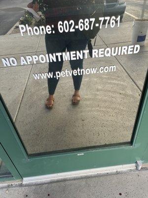 Phone number, no appointments needed