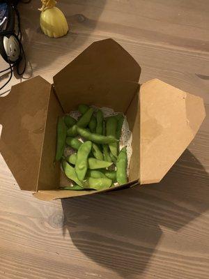 9$ worth of edamame????? We just made an order tonight to go and got all the way home to this??