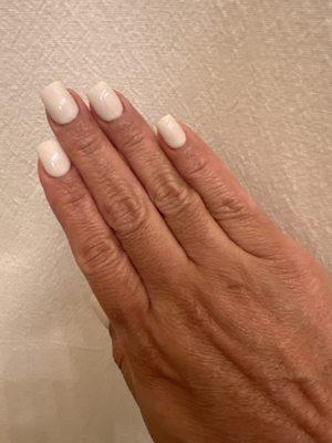 Acrylic overlay and gel polish- never disappointed!