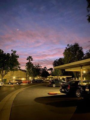 Parking lot at night