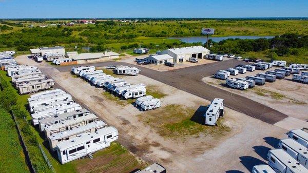 Fun Town RV Denton Aerial Shot