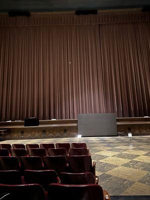 Inside the Movie Palace; view from center of auditorium- taken November 2024