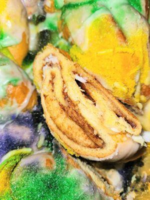 Small Traditional King Cake Slice