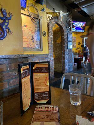 Menu and Vibe at Del Fuego