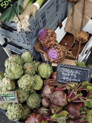 Artichokes here were less expensive than the ones I bought in Castroville.  How's that for nonsensical?